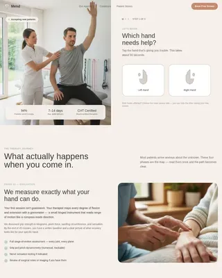 Expert Hand Rehabilitation Landing Page Template