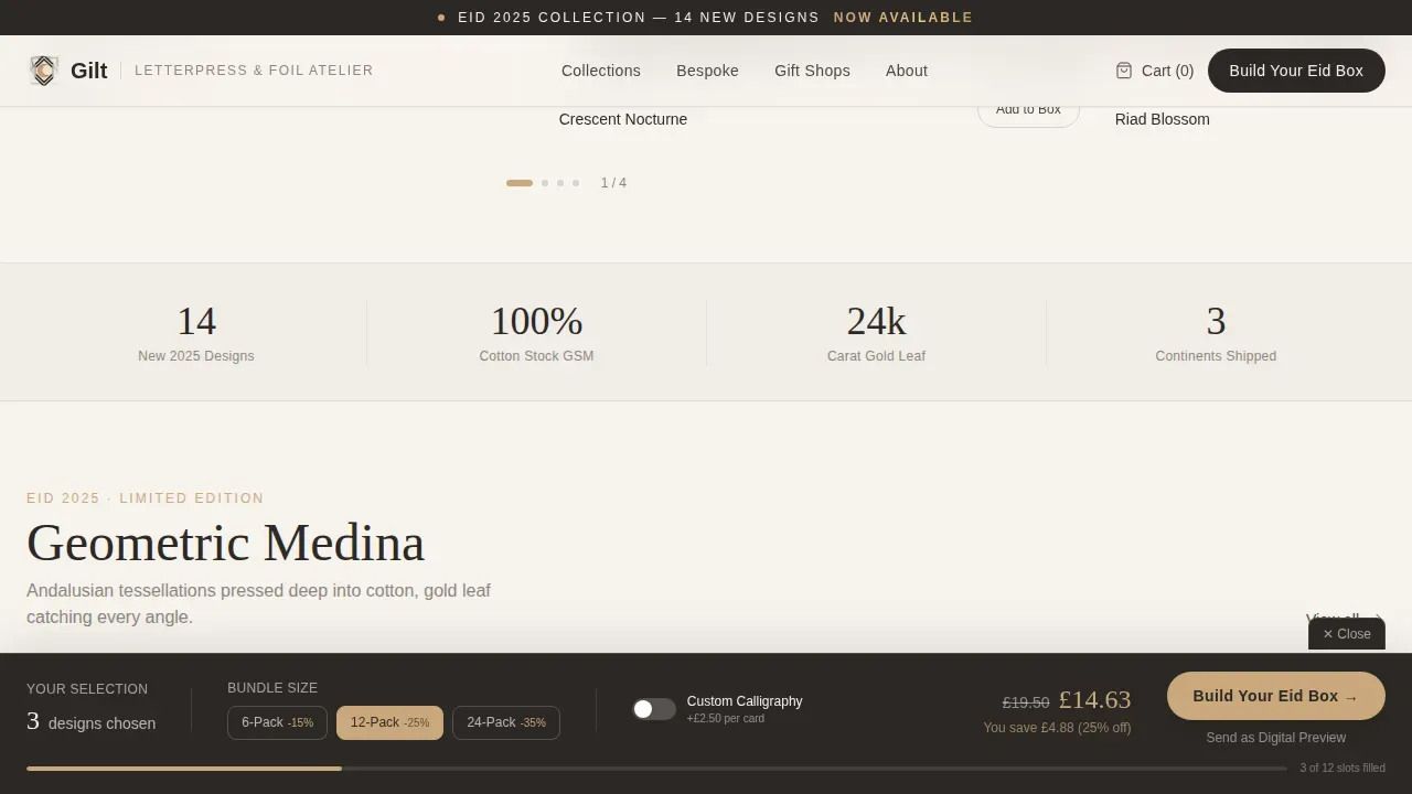 Premium Cultural Stationery Landing Page Template