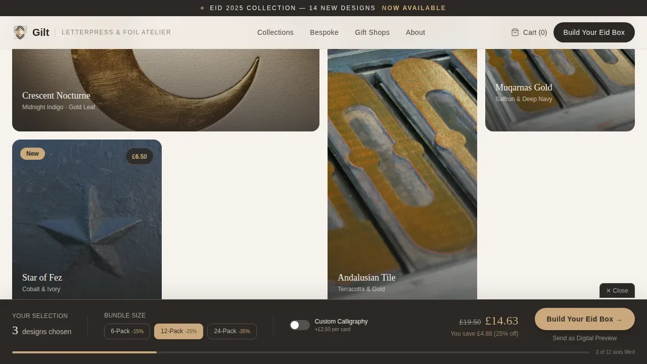Premium Cultural Stationery Landing Page Template