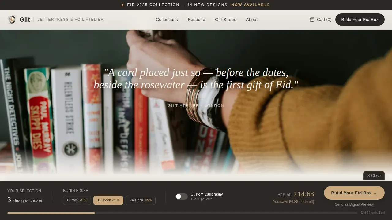 Premium Cultural Stationery Landing Page Template