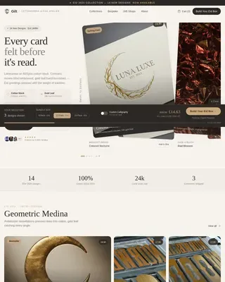 Premium Cultural Stationery Landing Page Template