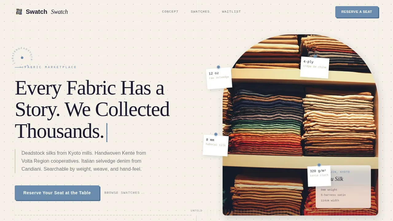 Fashion Tech & Innovation Pre-Launch Website Template