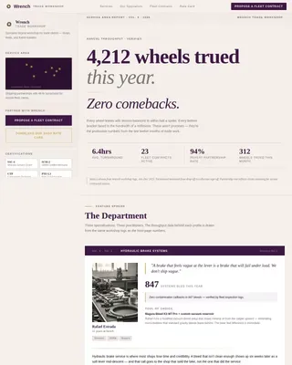 Precision Bike Mechanic Landing Page Template