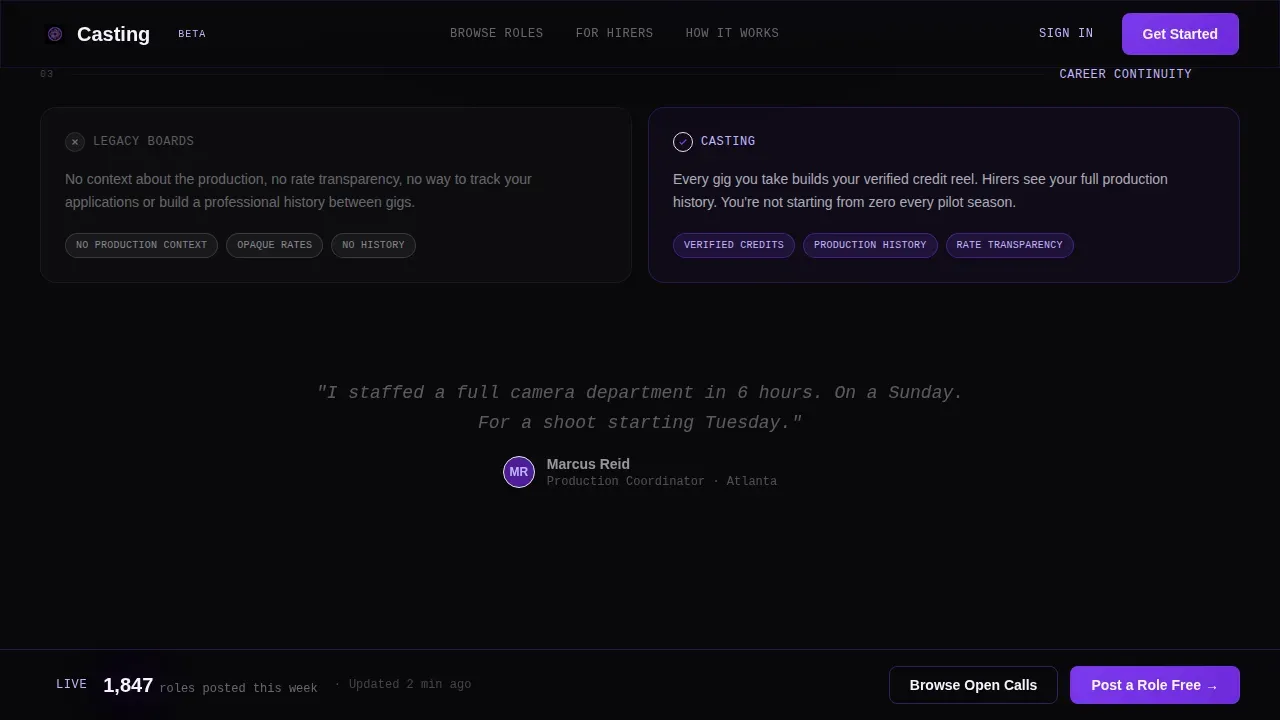 Dynamic Entertainment Careers Landing Page Template