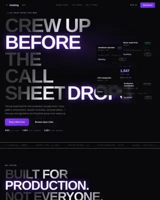 Dynamic Entertainment Careers Landing Page Template