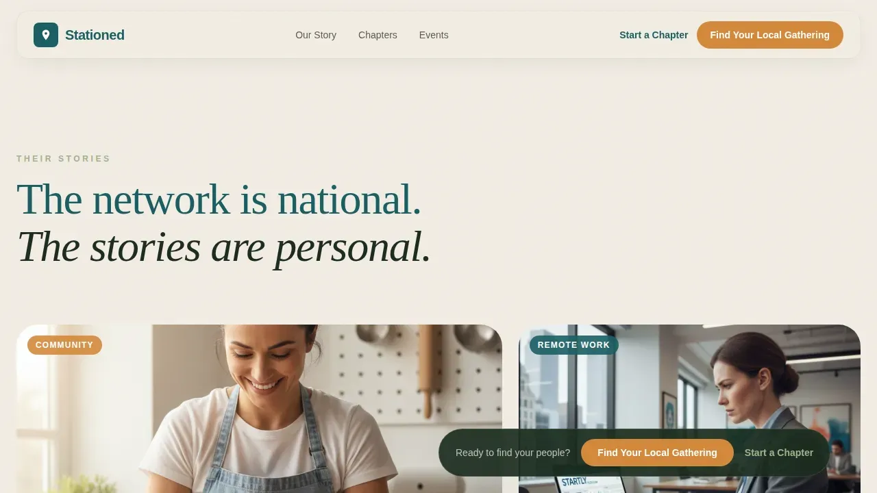 Bold Military Community Landing Page Template