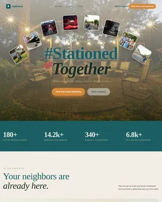 Bold Military Community Landing Page Template