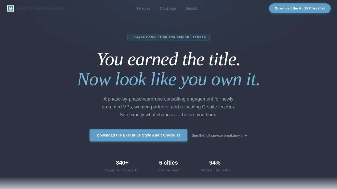 Professional Brand Styling Landing Page Template