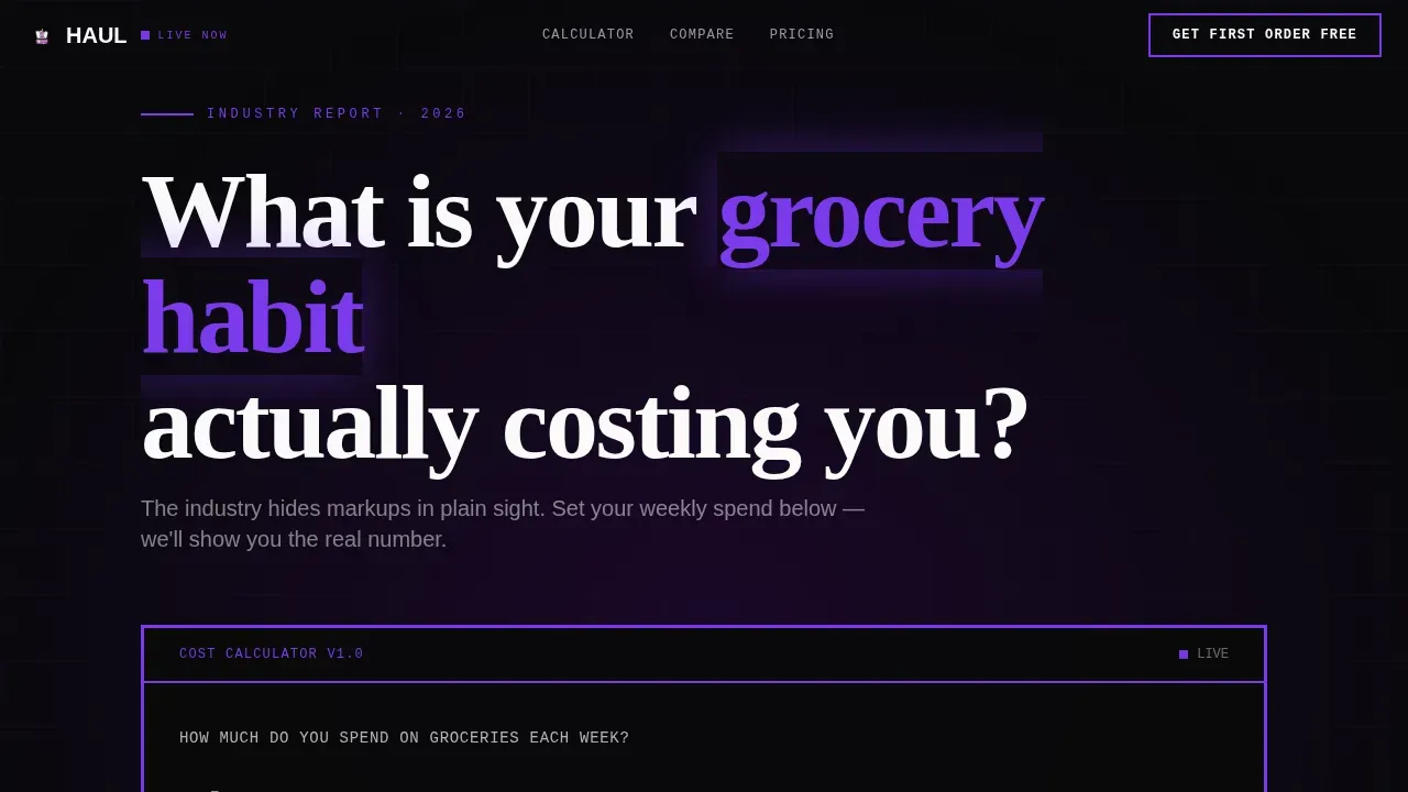 Bold Grocery Delivery Landing Page Template