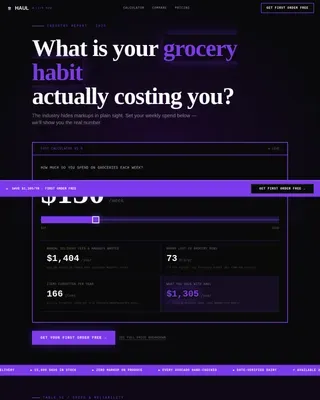 Bold Grocery Delivery Landing Page Template