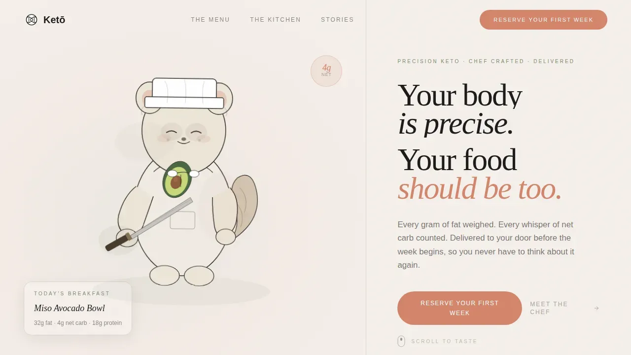 Pro Nutrition Meal Plan Landing Page Template