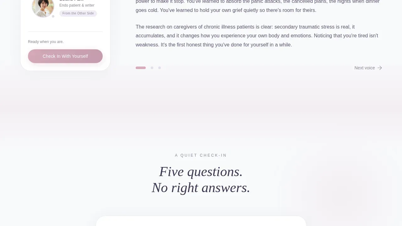 Endometriosis Care Blog Website Template