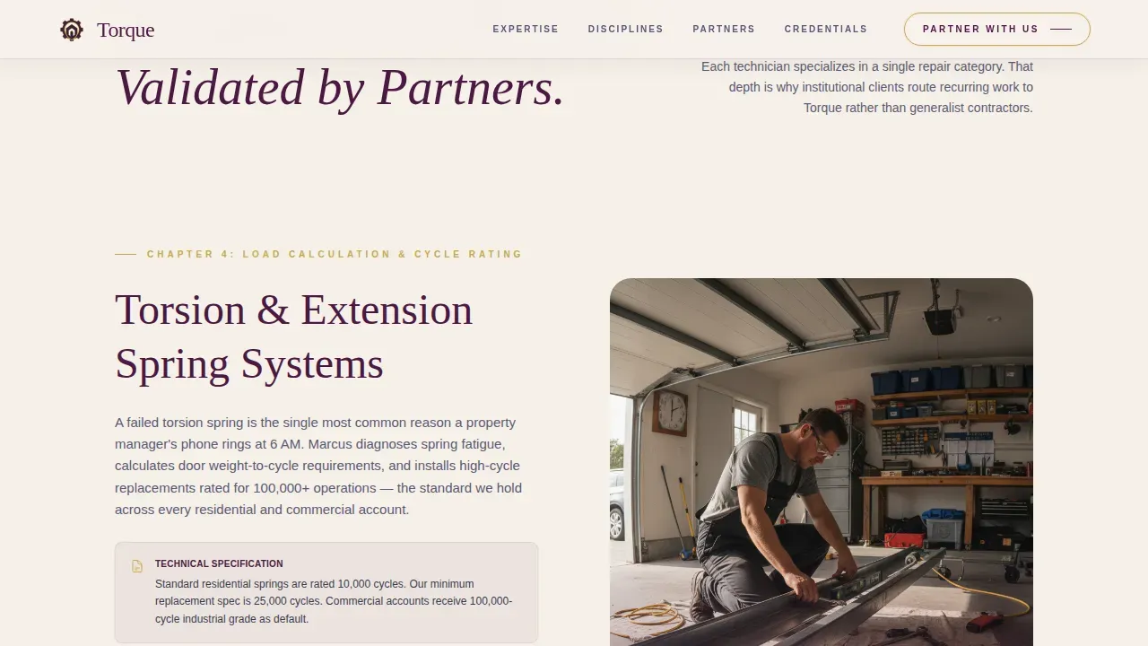 Certified Garage Door Specialist Landing Page Template
