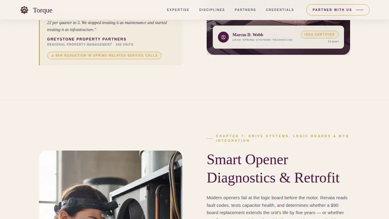Certified Garage Door Specialist Landing Page Template