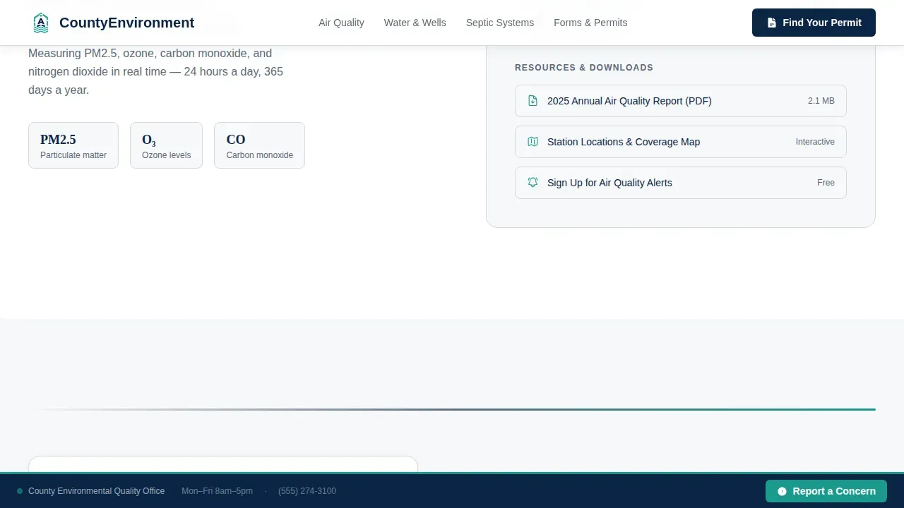 Trusted Environmental Licensing Landing Page Template