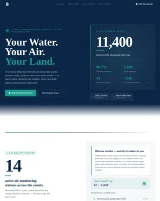 Trusted Environmental Licensing Landing Page Template