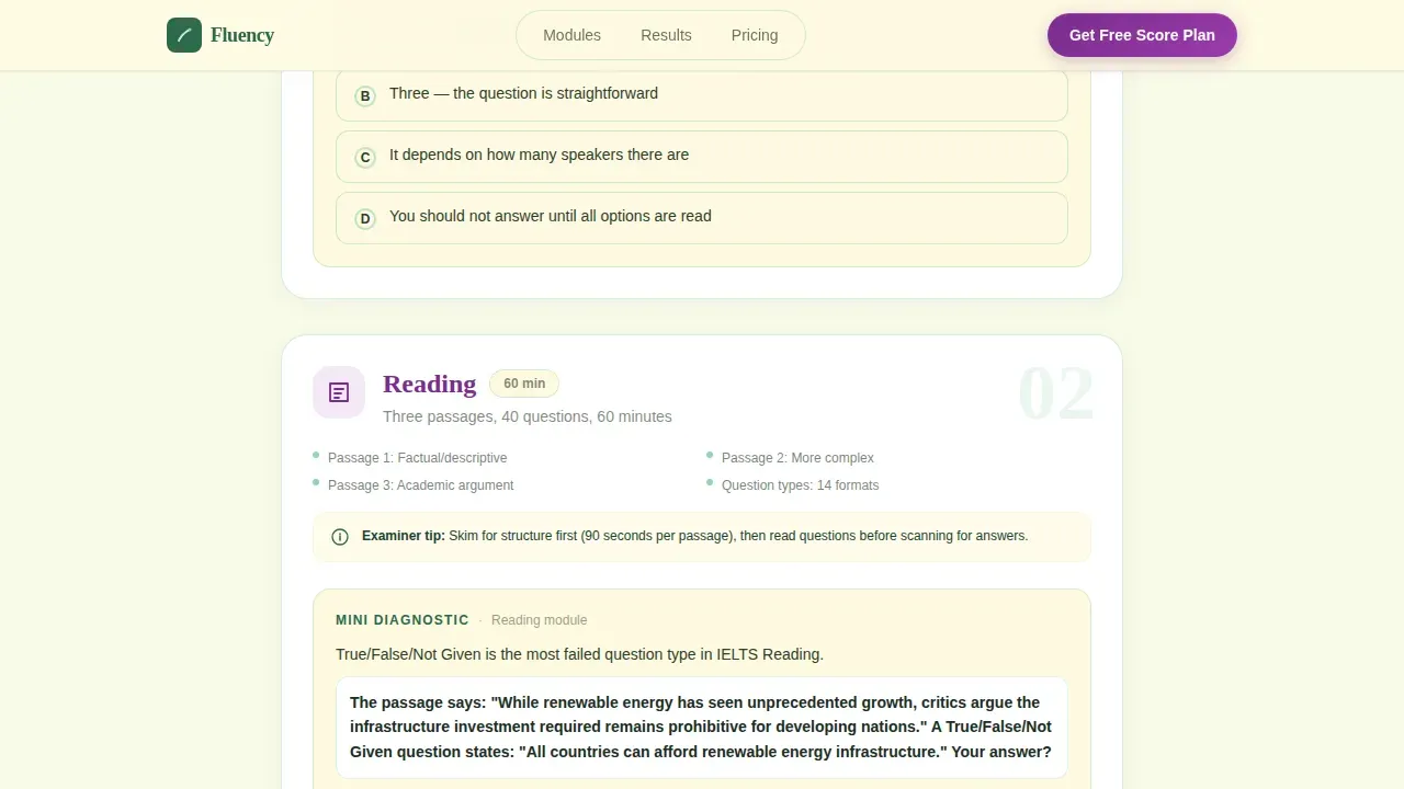 IELTS Prep Landing Page Template for Score Growth