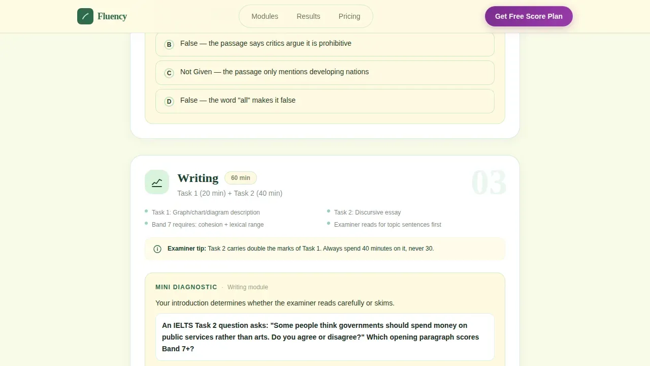 IELTS Prep Landing Page Template for Score Growth