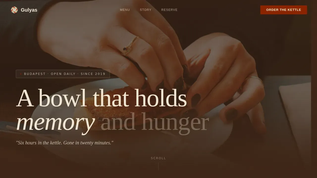 Artisan Hungarian Cuisine Landing Page Template