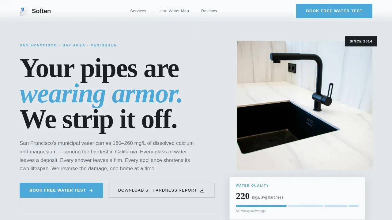 Award-Winning Water Treatment | Free Website Template | Rocket