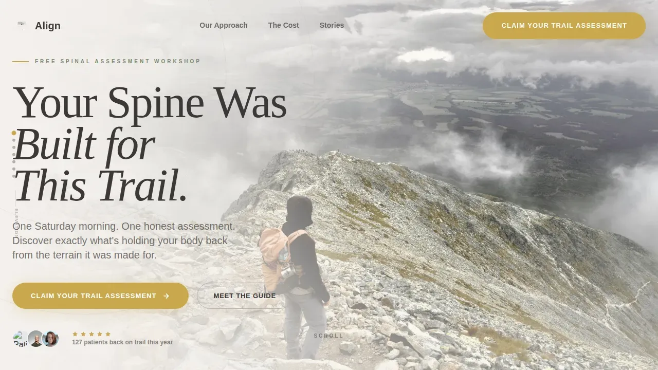 Wellness Chiropractic Practice Landing Page Template