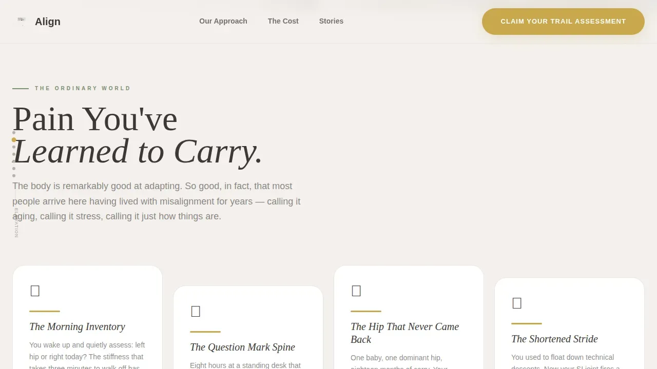 Wellness Chiropractic Practice Landing Page Template
