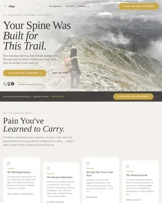 Wellness Chiropractic Practice Landing Page Template