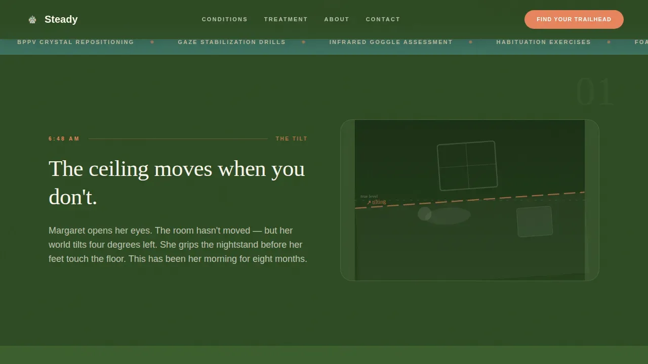 Therapeutic Vestibular Rehabilitation Landing Page Template