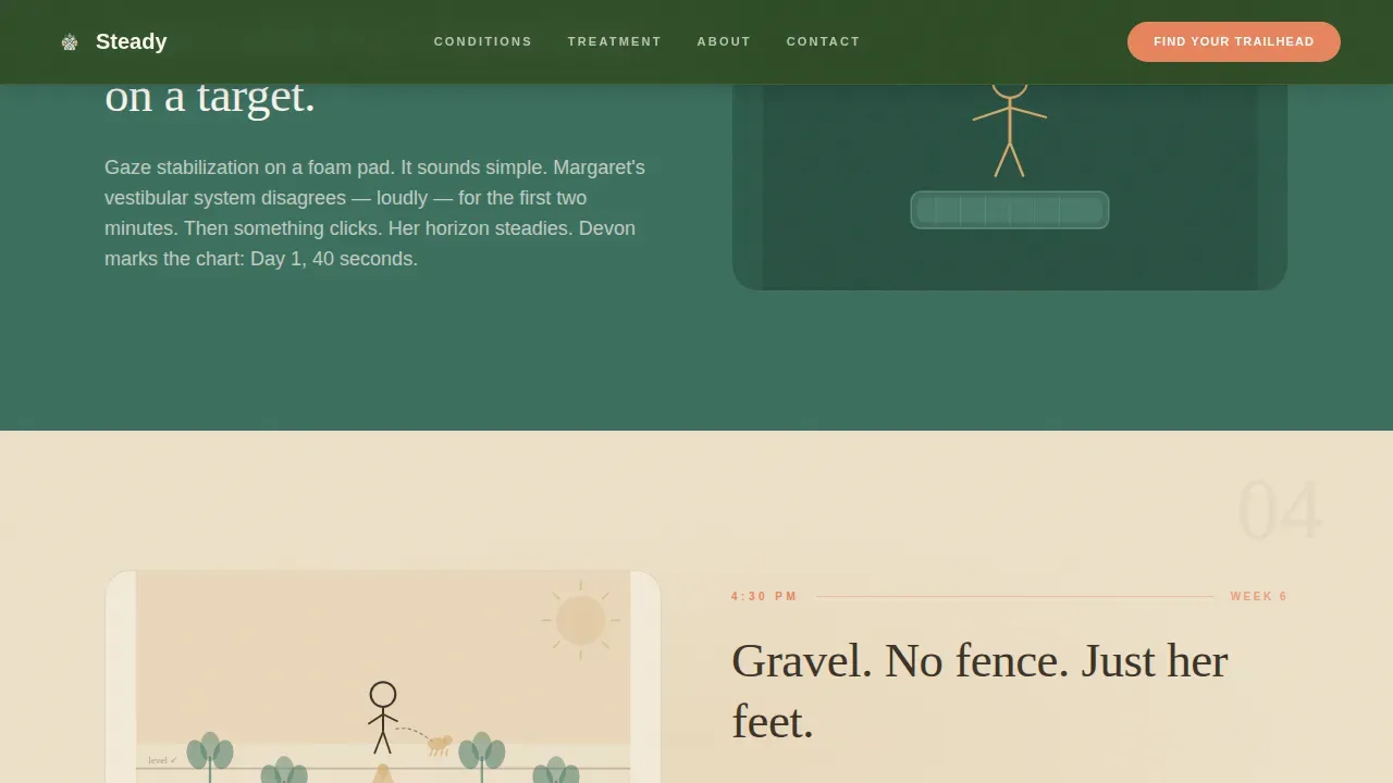 Therapeutic Vestibular Rehabilitation Landing Page Template