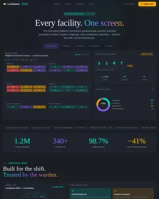 Lockdown — Strategic Prison Operations Landing Page Template