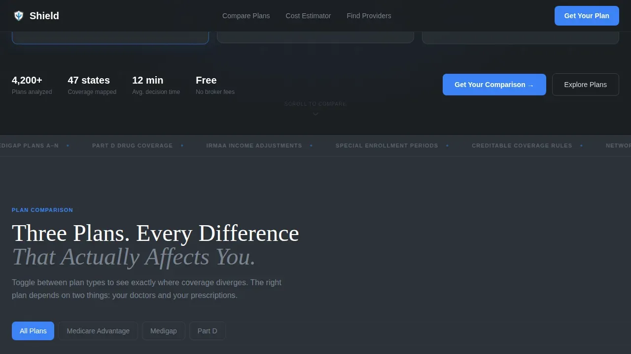 Retiree Insurance Comparison Website Template