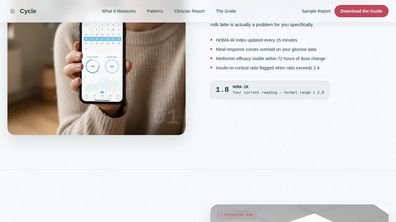 Clinical Grade PCOS Hormone Monitor Landing Page Template