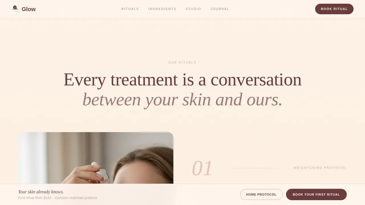 Curated East-Asian Skincare | Free Website Template | Rocket