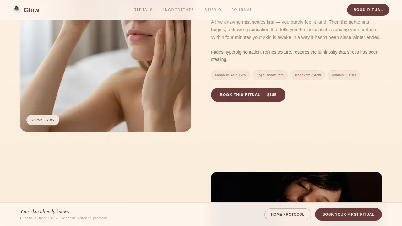 Curated East-Asian Skincare | Free Website Template | Rocket