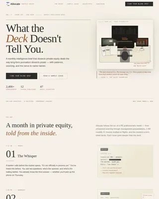 Private Equity Newsletter Landing Page Template