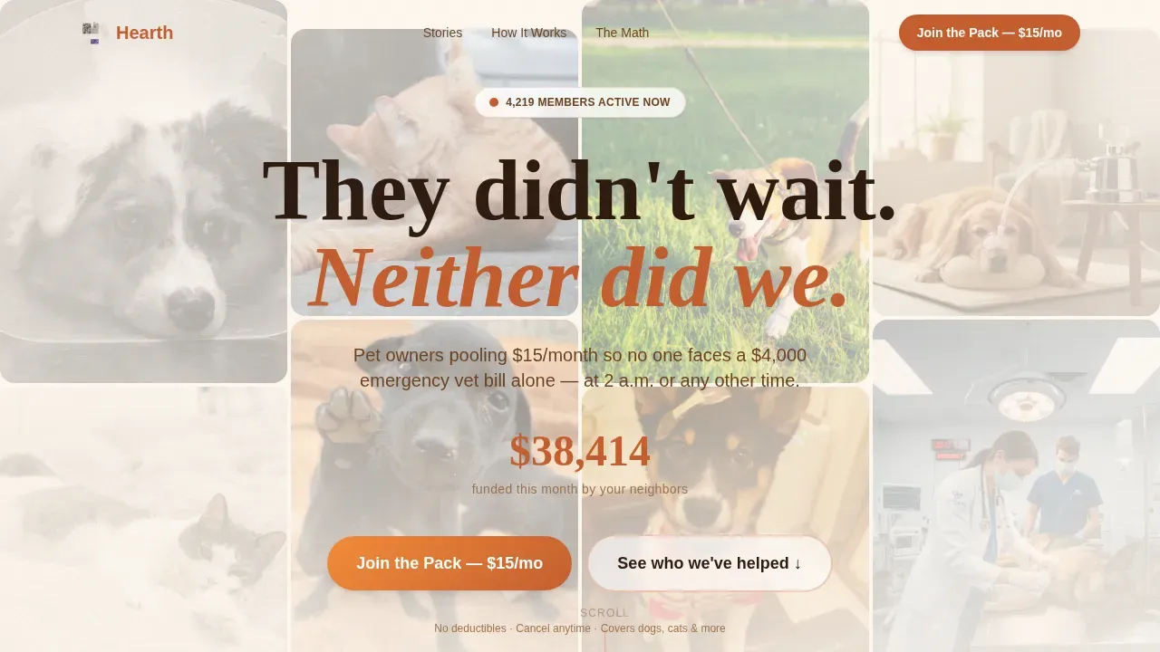 Community Pet Assistance Landing Page Template