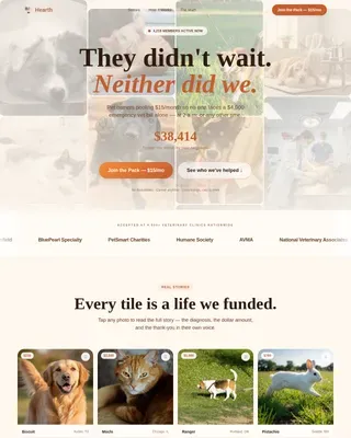 Community Pet Assistance Landing Page Template