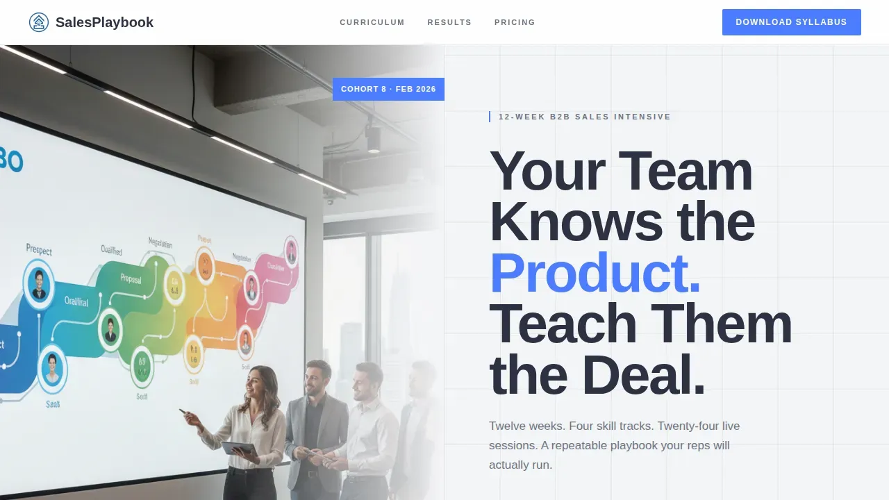 Precision B2B Sales Training Landing Page Template