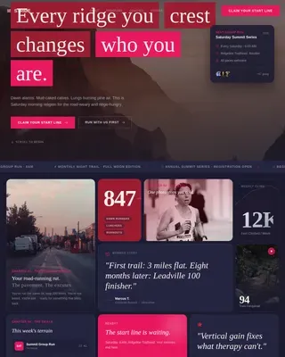 Vibrant Trail Running Landing Page Template