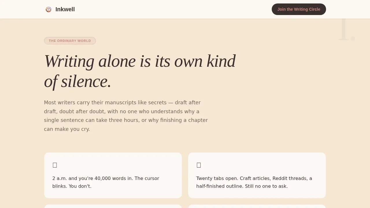 Writers & Authors Community Professional Website Template