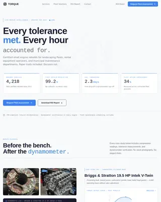 Precision Engine Service Landing Page Template