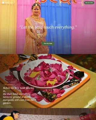 Golden Wedding Coordination Landing Page Template