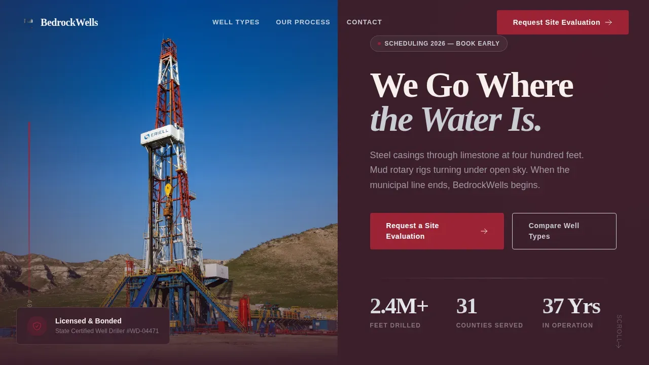 Expert Drilling Services Landing Page Template