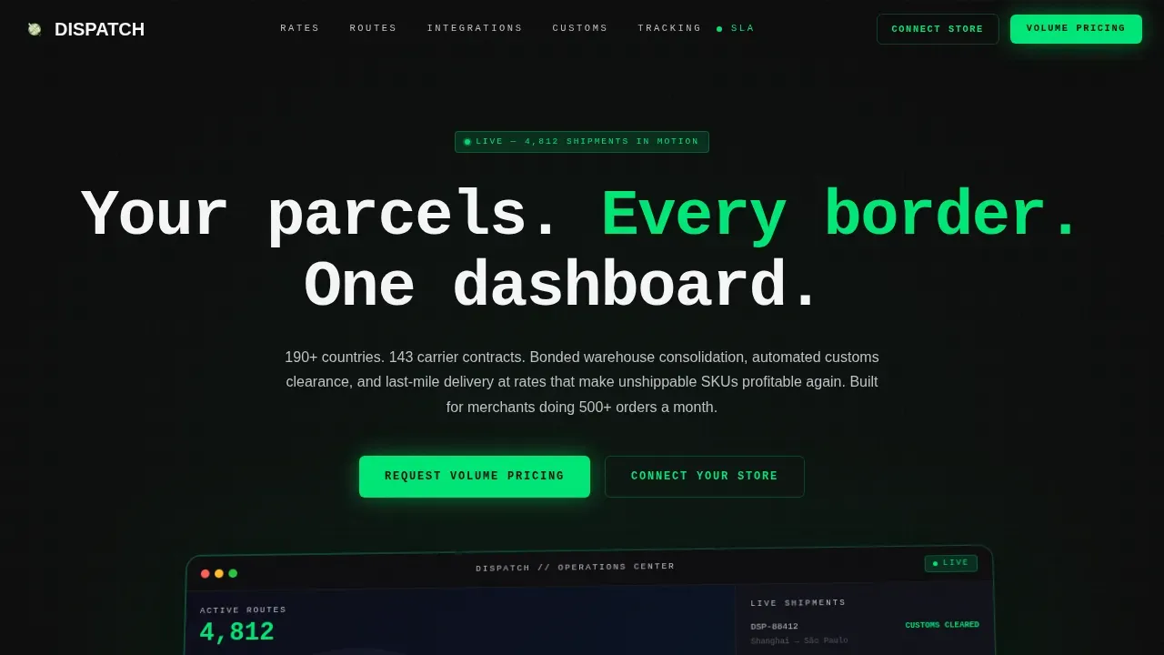Global Shipping Solutions Landing Page Template