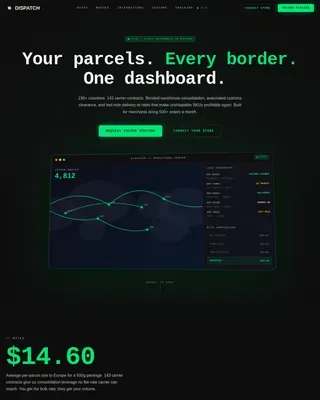 Global Shipping Solutions Landing Page Template