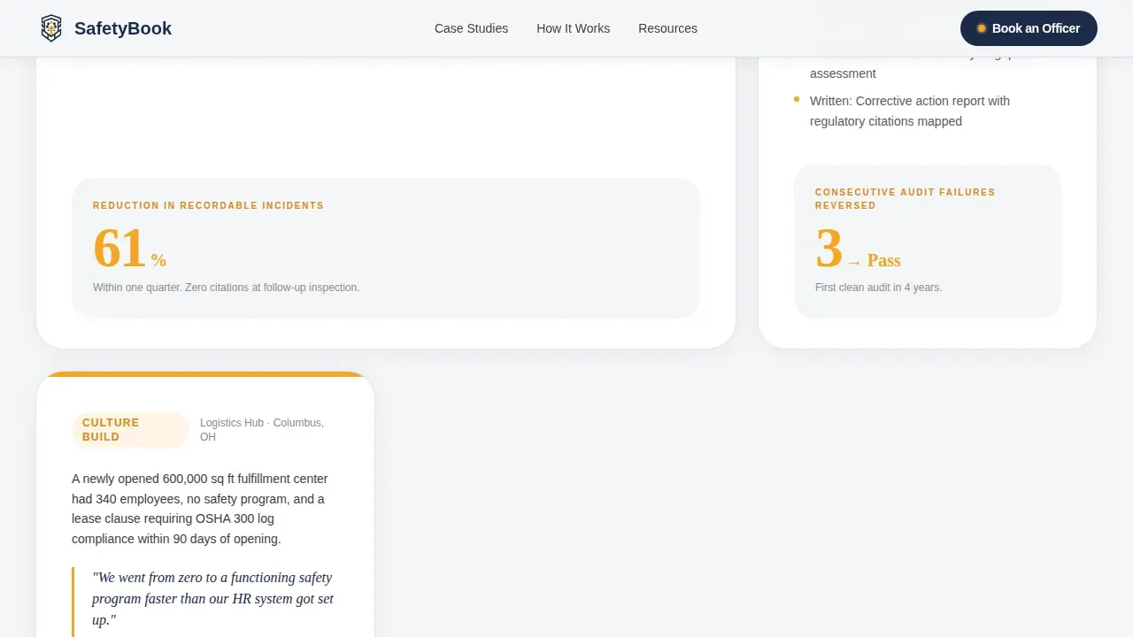 Certified Safety Training Landing Page Template