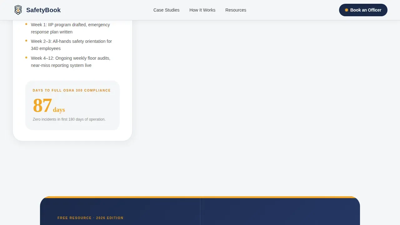 Certified Safety Training Landing Page Template