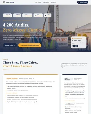 Certified Safety Training Landing Page Template