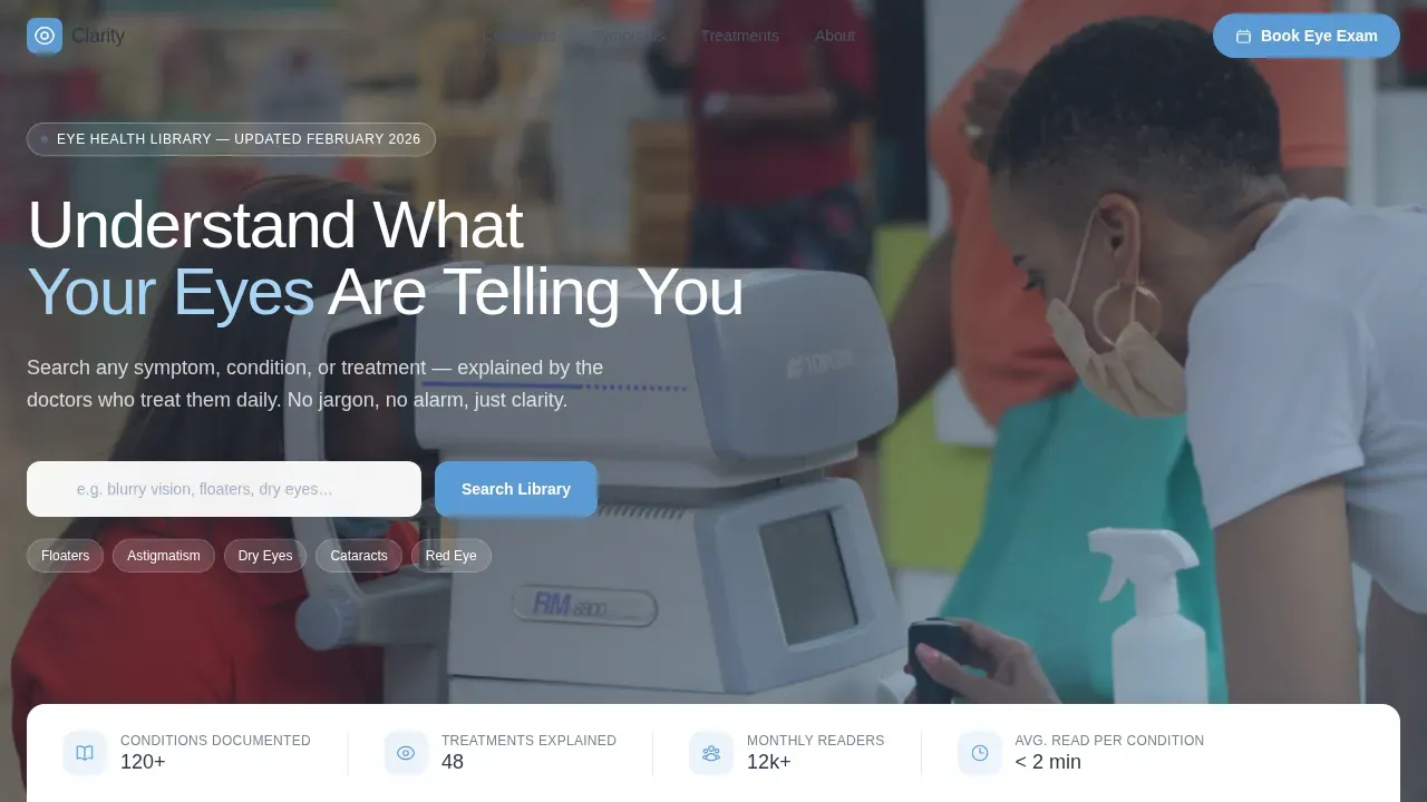 Trusted Eye Care Landing Page Template