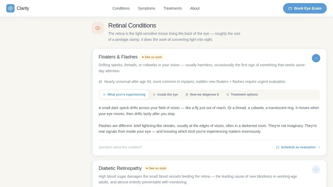 Trusted Eye Care Landing Page Template